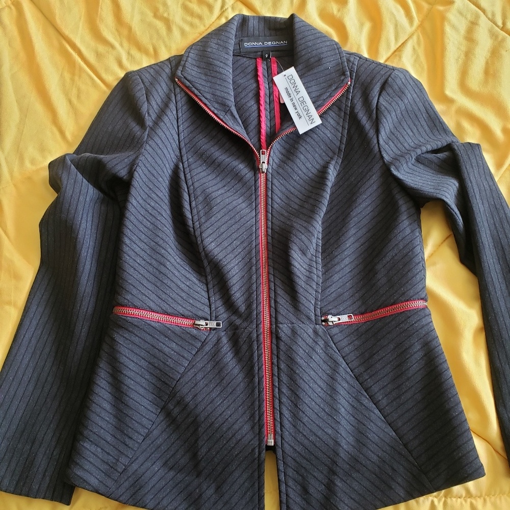 Donna degnan size 2 pinstripe jacket